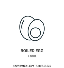 Boiled Egg Outline Icon Linear Style Stock Vector Royalty Free