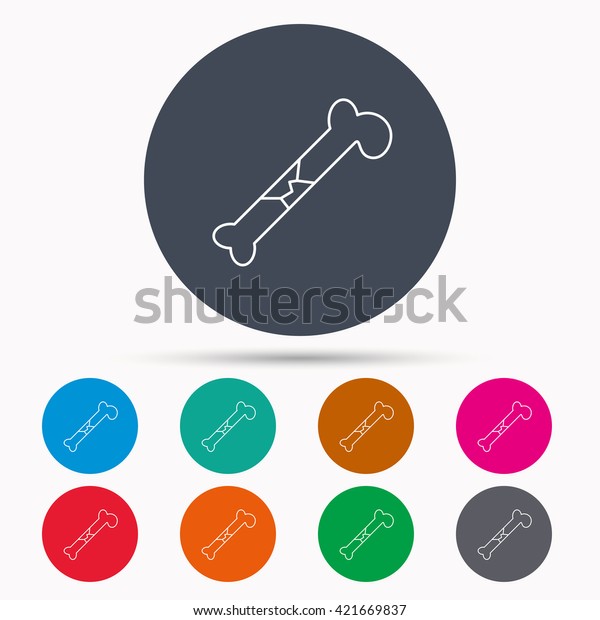 Bone Fracture Icon Traumatology Sign Human Stock Vector Royalty Free