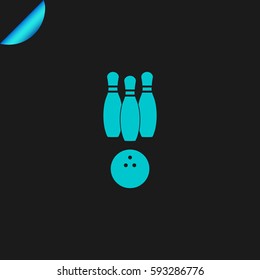 Bowling Pin Icon Stock Vector Royalty Free 587593385 Shutterstock