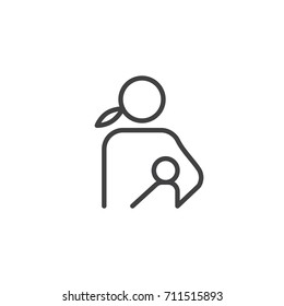 Breastfeeding Line Icon Outline Vector Sign Stock Vector Royalty Free