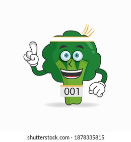 Broccoli Mascot Character Becomes Running Athlete Stock Vector Royalty