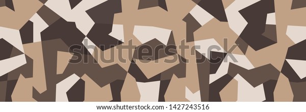 Brown Beige Camouflage Seamless Pattern Modern Stock Vector Royalty