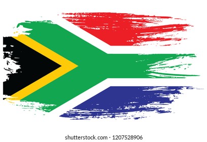 Brush South Africa Flag Stock Vector Royalty Free 1207528906