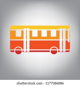 Bus Simple Sign Vector Horizontally Sliced Stock Vector Royalty Free