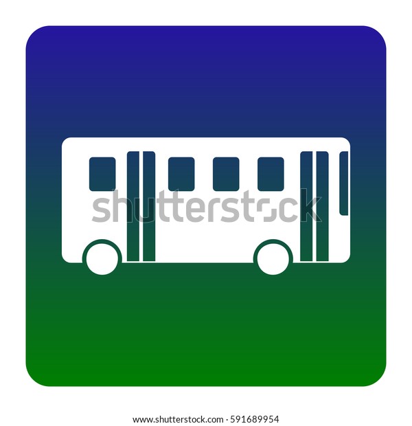 Bus Simple Sign Vector White Icon Shutterstock