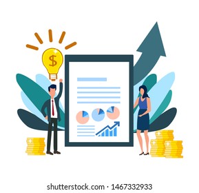 Vector Financial Business Plan Hand Holding Stock Vector Royalty Free