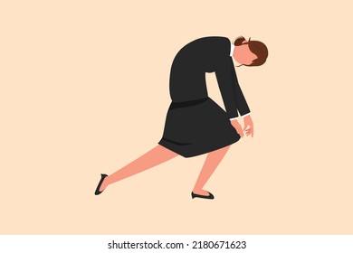 Business Flat Cartoon Style Drawing Depressed Stock Vector Royalty