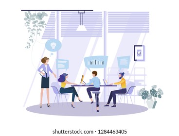 Business Meeting Brainstorming Business Concept Teamwork Stock Vector