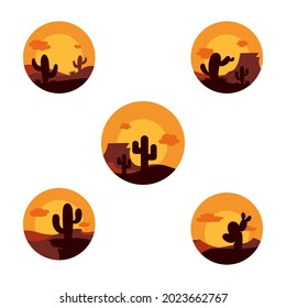 Cactus Icon Design Template Vector Illustration Stock Vector Royalty