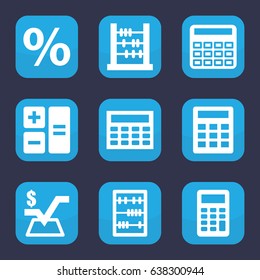 Calculation Icon Set Filled Calculation Stock Vector Royalty Free