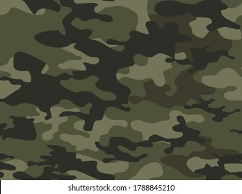 Camouflage Seamless Pattern Classic Army Camo Stock Vector Royalty