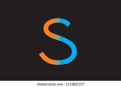 Capital Letter S Logo Emblem Vector Stock Vector Royalty Free