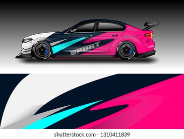 Car Sporty Wrap Decal Design Vector Stock Vector Royalty Free