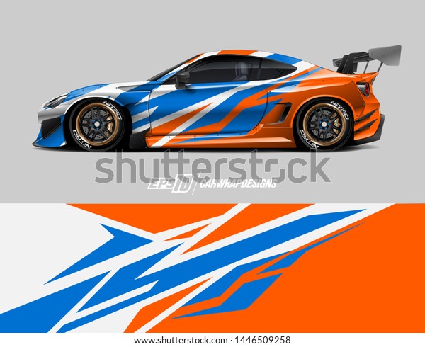 Car Wrap Design Concept Abstract Racing Stock Vector Royalty Free