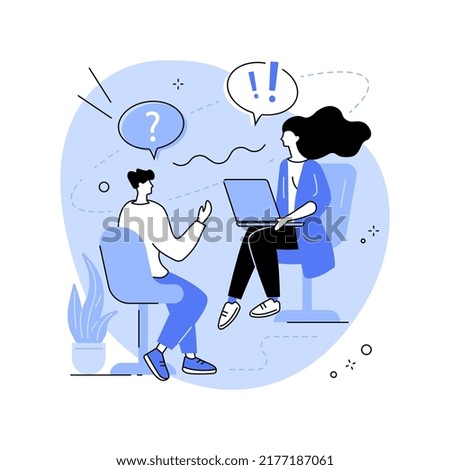 Career coach isolated cartoon vector illustrations. Woman talking with personal career coach, small business, self-employed people, consultancy session, leadership experience vector cartoon.