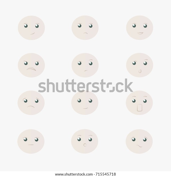 Cartoon Expressions Vector Design Illustration Stock Vector Royalty