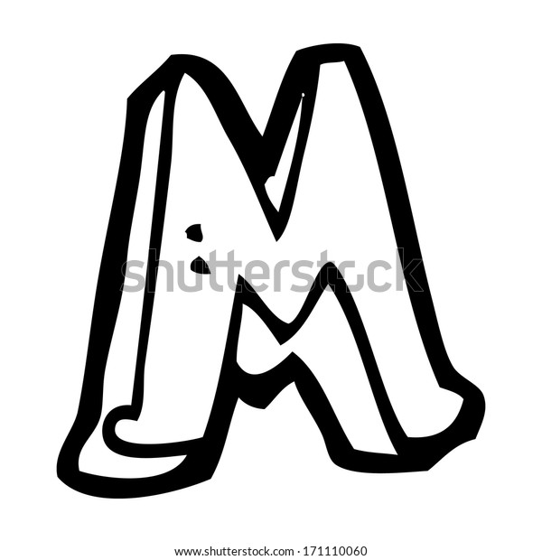 Cartoon Letter M Stock Vector Royalty Free Shutterstock