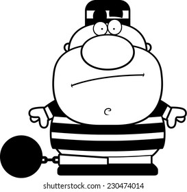 Cartoon Prisoner Prison Uniform Ball Chain Stock Vector Royalty Free