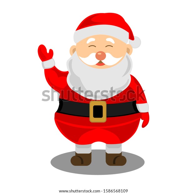 Cartoon Santa Claus Standing Shadow On Stock Vector Royalty Free