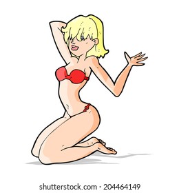 Caricatura Sexy Chica Bikini Vector De Stock Libre De Regal As