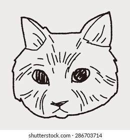 Cat Doodle Drawing Stock Vector Royalty Free