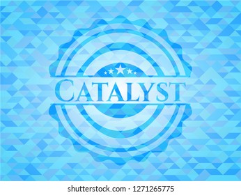 Catalyst Light Blue Mosaic Emblem Stock Vector Royalty Free