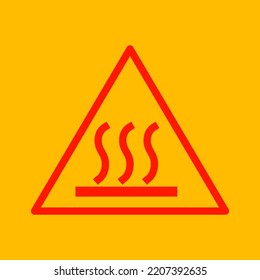 Caution Hot Surface Warning Sign Stock Vector Royalty Free