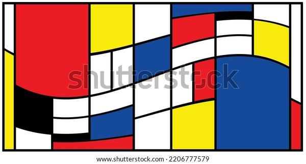 Piet Mondrian 스타일 에뮬레이션 네덜란드 미술사와 스톡 벡터 로열티 프리 2206777579 Shutterstock