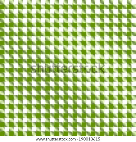 Checkered Tablecloths Pattern Endless Green Stock Vector Royalty Free