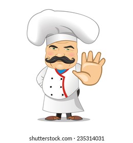 Vector Chef Cook Serving Food Realistic Stock Vector Royalty Free