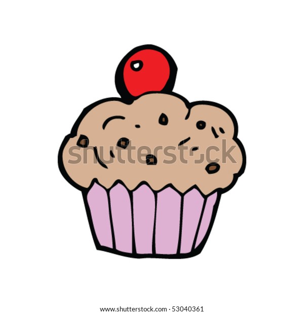 Cherry Cupcake Cartoon Stock Vector Royalty Free Shutterstock