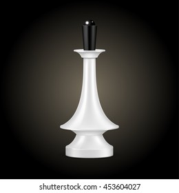 Chess Piece Black Queen Isolated Look Stock Vector Royalty Free