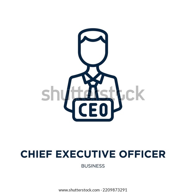 Chief Executive Officer Icon Business Collection Stock Vector Royalty