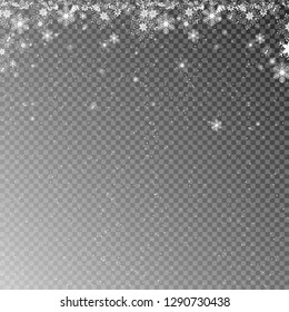 Christmas Snow Falling Snowflakes On Dark Stock Vector Royalty Free