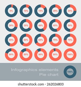 Circle Diagram Pie Charts Infographic Elements Stock Vector Royalty