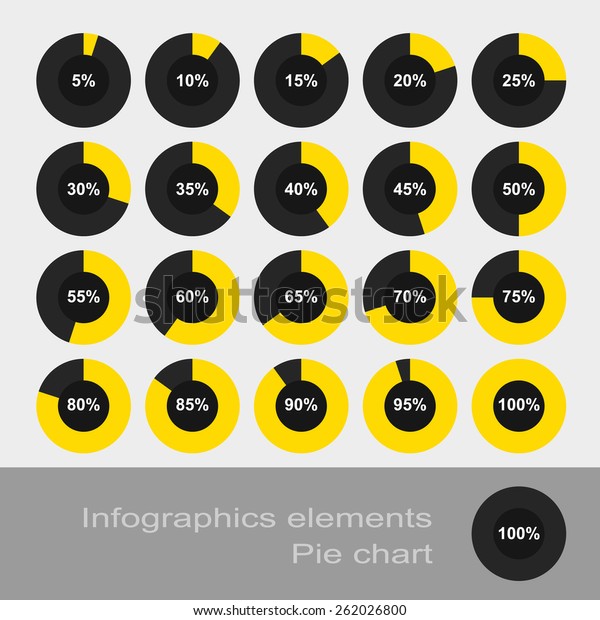 Circle Diagram Pie Charts Infographic Elements Stock Vector Royalty