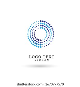 Circle Round Dotted Logo Symbol Icon Stock Vector Royalty Free