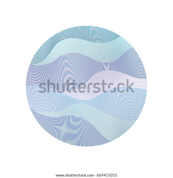 Circle Sea Waves Ripple Abstract Vector Stock Vector Royalty Free