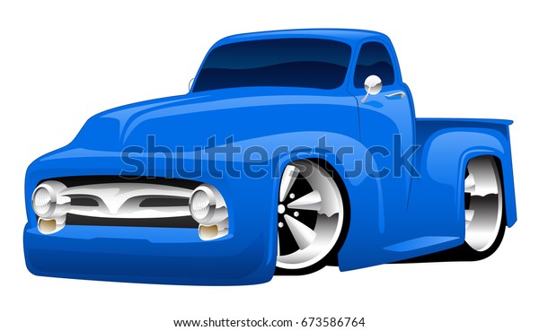 Classic American Hot Rod Pickup Truck Stock Vector Royalty Free