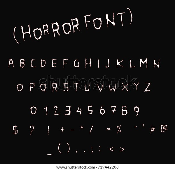 Classic Horror Font Vector Font Alphabetのベクター画像素材ロイヤリティフリー