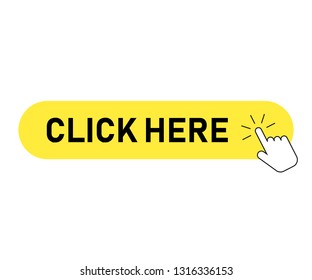 Click Here Button Hand Pointer Clicking Stock Vector Royalty Free