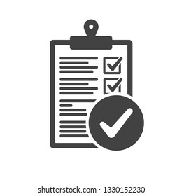 Clipboard Check Mark Vector Icon Compliance Stock Vector Royalty Free