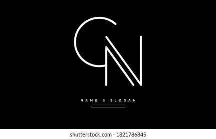 Cnnc Cn Abstract Letters Logo Monogram Stock Vector Royalty Free