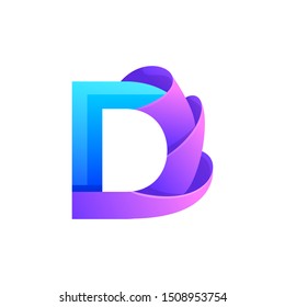 Colorful Abstract Letter D Logo Premium Stock Vector Royalty Free