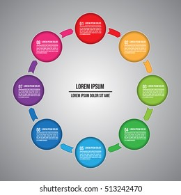 Circle Life Infographic Sn Mk Stock Fotografi A Vektor