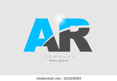 Combination Letter Ar R Grey Orange Stock Vector Royalty Free