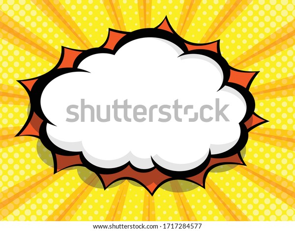 Comic Background Blank Boom Speech Bubble Stock Vector Royalty Free