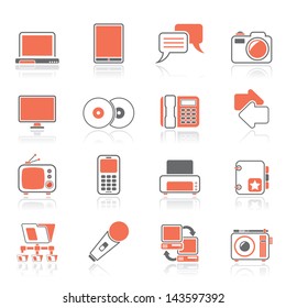 Computer Items Accessories Icons Vector Icon Stock Vector Royalty Free