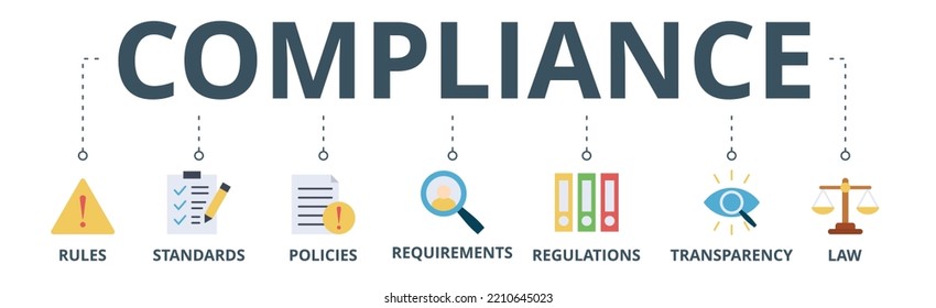 Compliance Banner Web Icon Vector Illustration Stock Vector Royalty