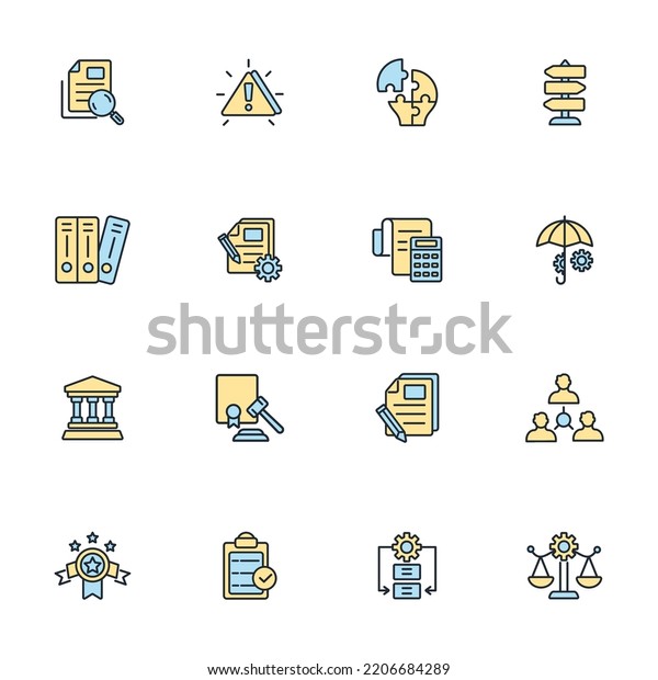 Compliance Icons Set Compliance Pack Symbol Stock Vector Royalty Free